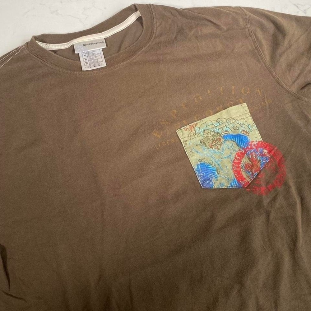Rare‎ Vintage Disney Animal Kingdom Anandapur ARS Rail Services Brown T-Shirt M